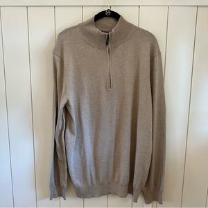 NWT Men’s Vineyard Vines Thaxter Cashmere Blend Quarter Zip - Size Large